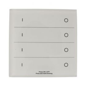DMX & RF Wall Touch Plate Dimmer 230V - 4 Zone