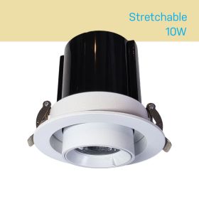 Stretchable and Tilt-able Downlight 10W 110° Warm White 3000K - White 01