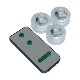 Mini Waterproof Light with Remote - 3 Pack 1