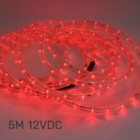 Mini 12V Rope Light 2-Wire Round - 5m Red 01