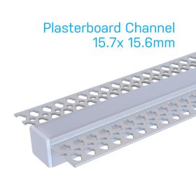 Aluminium Strip Light Channel - Plasterboard 1.5m 1
