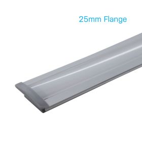 Aluminum Strip Light Channel - Slim w/Flange 01