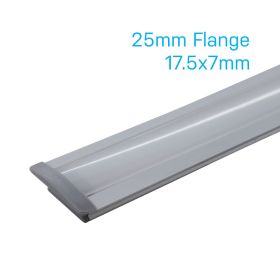Aluminum Strip Light Channel - Slim w/Flange 01