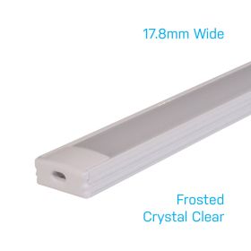 Aluminum Strip Light Channel - Slim w/Clip Cover White 01