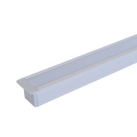 Aluminium Strip Light Channel - Small Square Flange 1.5m 1
