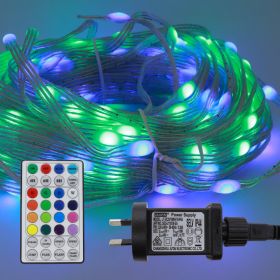 String Light 20m 230V Digital Chasing with Remote - RGB 01a