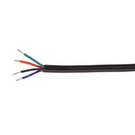 4-Core DC Flex Cable for RGB Lighting - Black 1
