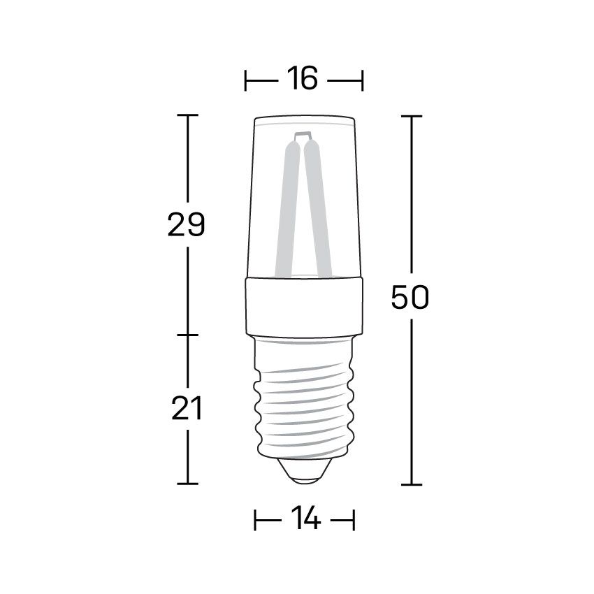 2W LED Refrigerator Bulb E14 LED Refrigerator Light Bulb 15W Equivalent  6000K Daylight White 110V Lamp for Freezer Oven Microwave Lighting, Home