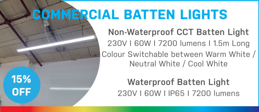 15% Off Non-Waterproof Batten Lights