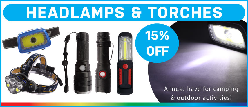 15% Off Torches & Headlamps