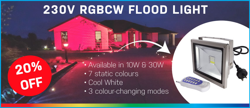 20% off RGBCW Flood Lights