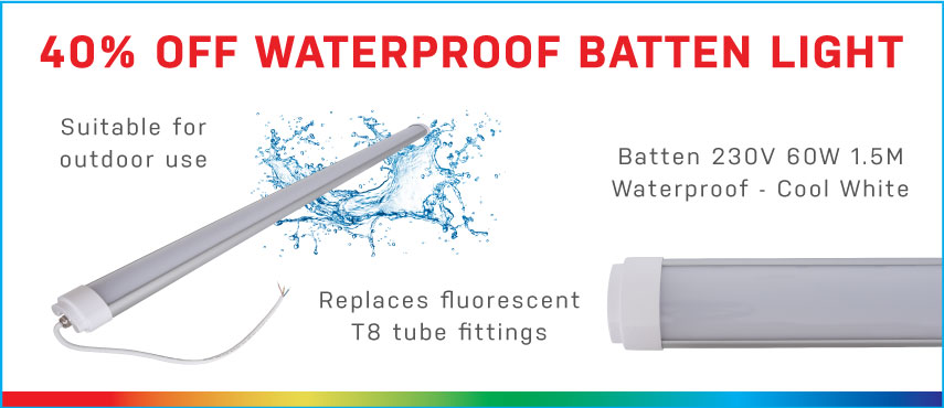 40% Off Waterproof Batten Light