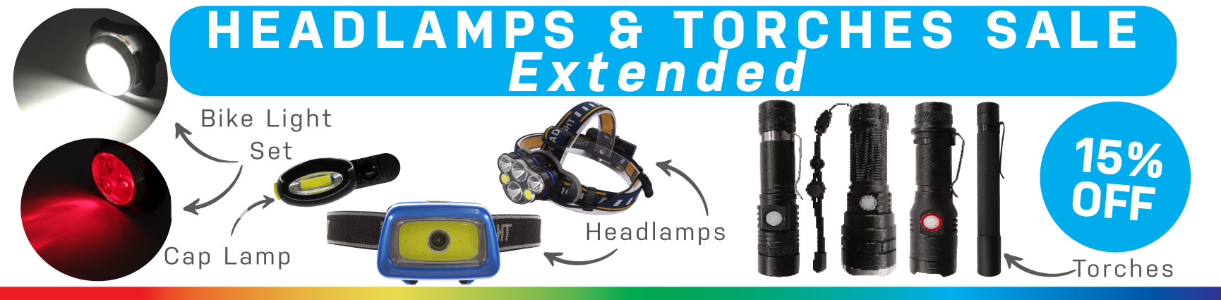 15% Off Headlamps & Torches