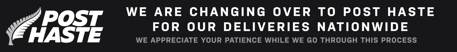 Post Haste Shipping Provider Notice