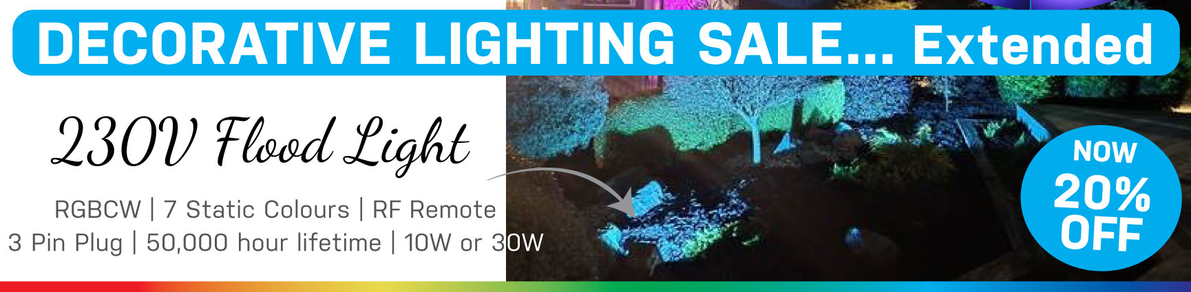 20% Off RGBW Floodlights