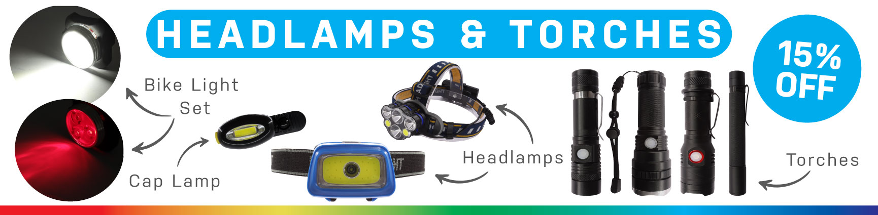 15% Off Headlamps & Torches