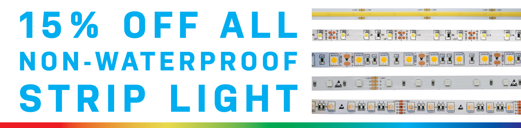 15% off Non-Waterproof Striplight