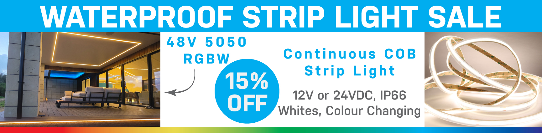 15% Off Waterproof Strip Light