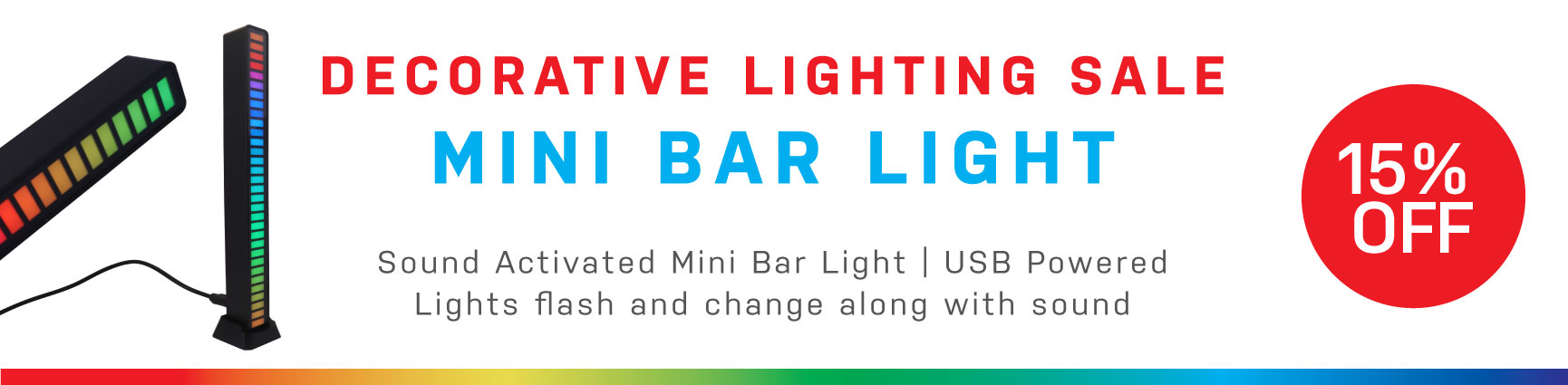 15% Off Mini Bar Light USB