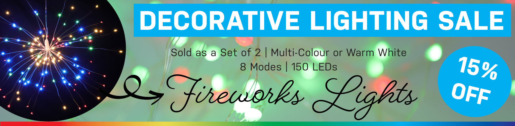 15% Off Fireworks Lights