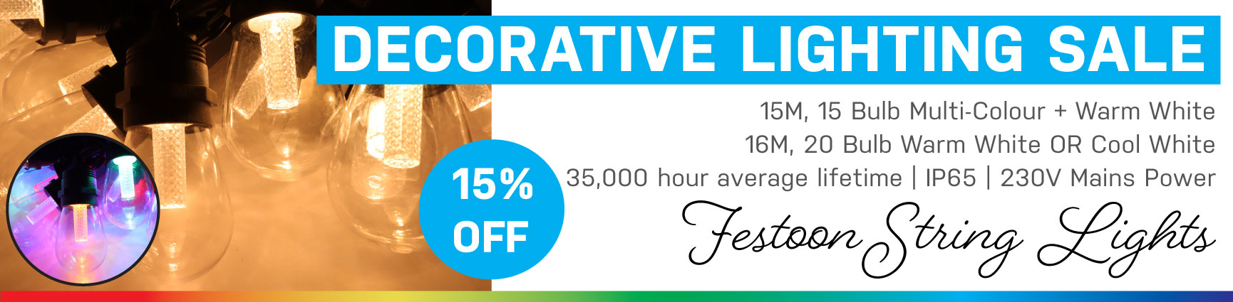 15% Off Festoon String Lights