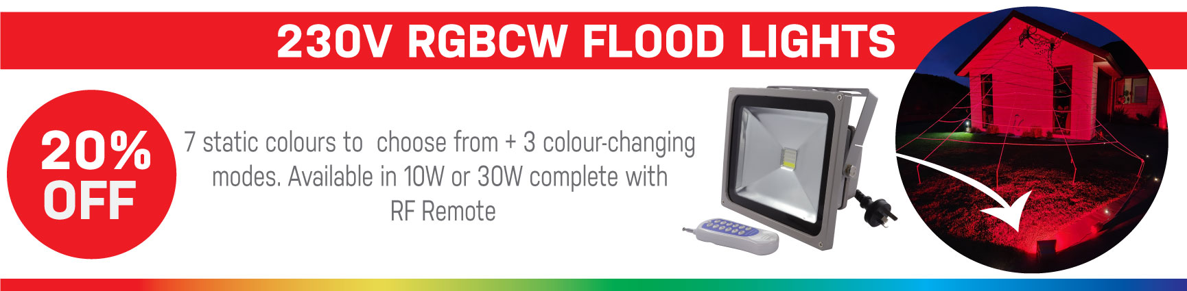 20% off RGBCW Floods