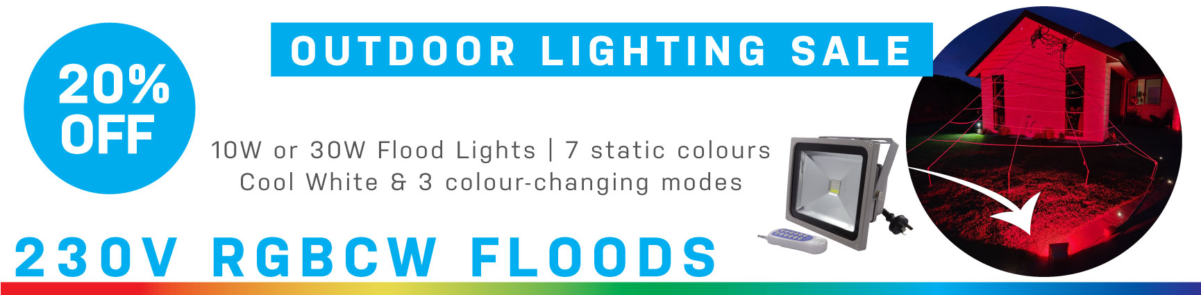 20% Off RGBCW Floodlights
